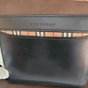 Black Burberry Kiss Lock Wallet